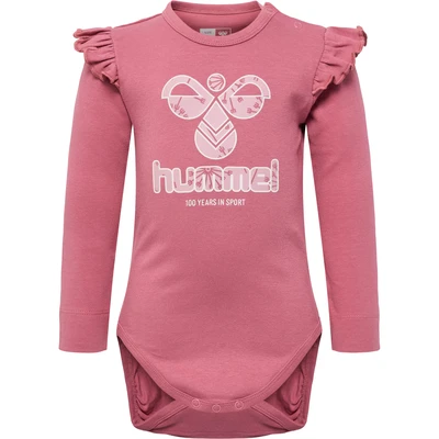 Afbeelding van Hummel Rompertje/body &#039;Diana&#039; magenta / wit
