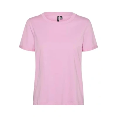 Afbeelding van Vero Moda Vmpaula Tshirt basic, Dames, Maat: XS, Bonbon