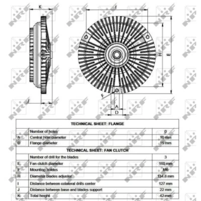 Afbeelding van Koppeling, radiateurventilator NRF 49540