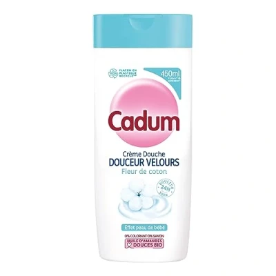 Afbeelding van Cadum Douchecrème, velours, katoenbloem, 450 ml