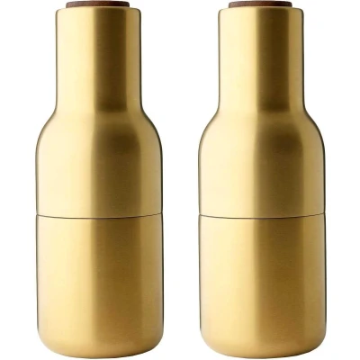 Afbeelding van Menu Bottle Grinder Peper en zoutmolen Brushed Brass (Messing) Set van 2