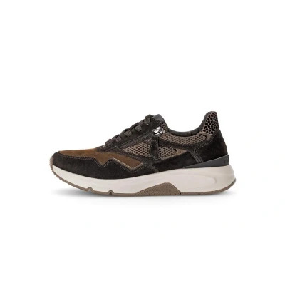 Afbeelding van Gabor rollingsoft sensitive 56.896.41 dames rollende wandelsneaker bruin maat 37 (EU) 4 (UK)