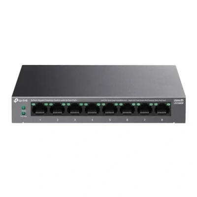 Afbeelding van TP Link LiteWave LS108GP netwerk switch Unmanaged Gigabit Ethernet (10/100/1000) Power over