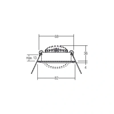 Afbeelding van BRUMBERG 40363023, LED inbouwspot 230 V AC, 50 Hz, 6 W
