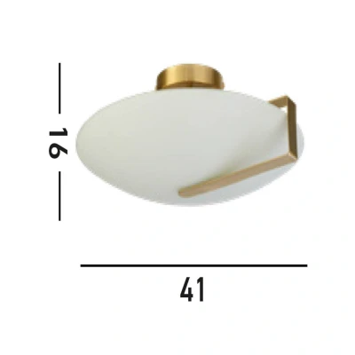 Afbeelding van Searchlight Plafondlamp Sundial goud 73990 3GO