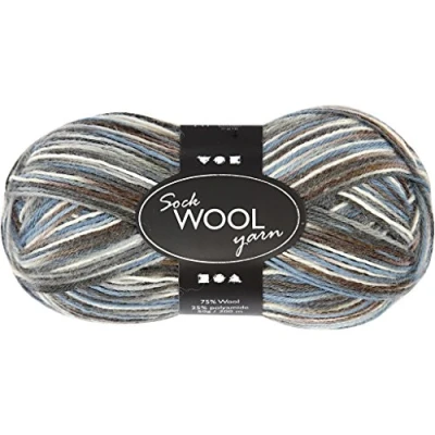 Afbeelding van Creotime Sokkengaren L: 200m Blauw/grijs Harmonie 50gr