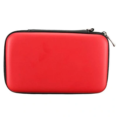 Afbeelding van subtel® Hoes compatibel met Nintendo 3DS XL, DSi New 2DS Retroid Pocket 2 Plus, Analoge kunststof beschermhoes tas flip cover case etui rood