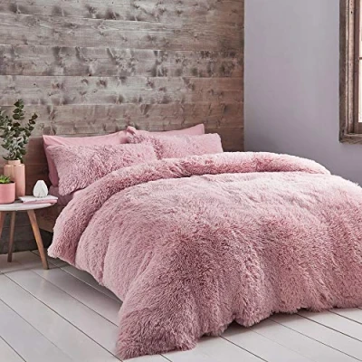Afbeelding van Catherine Lansfield Snoezig tweepersoons dekbedset, roze (blush)