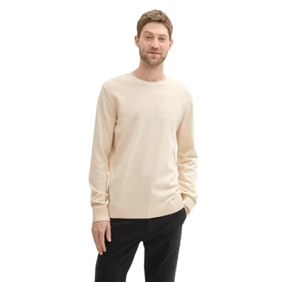 Afbeelding van TOM TAILOR heren trui, 27469 Smooth Light Sand, XXL