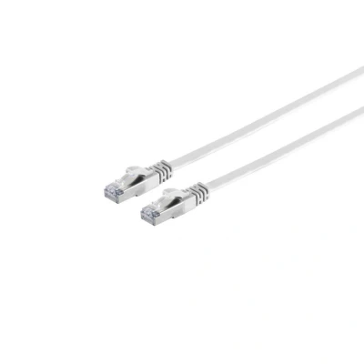 Afbeelding van U/FTP CAT7 10M plat wit 100% koper Netwerkkabel Computerkabel Kabel
