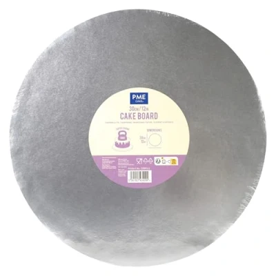 Afbeelding van PME Taartbord rond met gladde rand, zilver (30 cm)