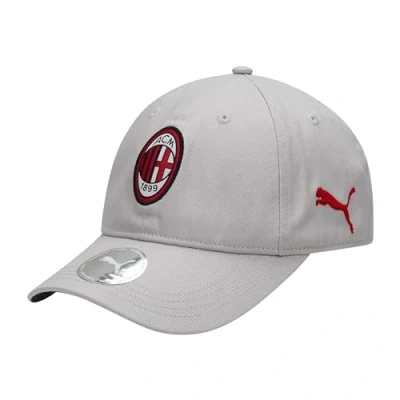 Afbeelding van AC Milan Team Cap, 4099683456750, baseballpet voor volwassenen, vedergrijs, Puma zwart, Veer Gray Zwart