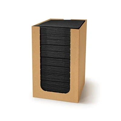 Afbeelding van PAW Airlaid Cocktailservetten (20 x 20 cm) I Pak van 100 Effen Stofachtig Elegante tafeldecoratie HoReCa Voor gelegenheden zoals bruiloften, feesten, Kerstmis Color: Black