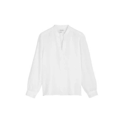 Afbeelding van Marc O&#039;Polo Regular AUS Reinem Blouse, Dames, Maat: 38, White