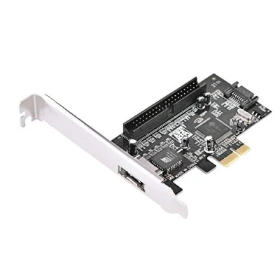 Afbeelding van PCIe SATA adapterkaart, PCI E naar ATA133 + II eSATA RAID kaart met drive cd, 1 interne interface en externe