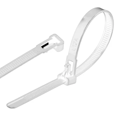 Afbeelding van GARDENIX plantenbinders, kabelbinders 100 stuks (7,6 mm x 250 mm, wit), herbruikbaar, verstelbaar