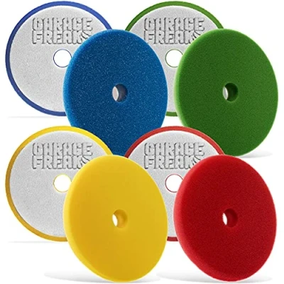Afbeelding van Garage Freaks Polijstspons, complete set: Heavy Cut Pad Medium Finish Wax Foam Polijstpad 150 mm voor 125 steunschijven Made by Menzerna afgestemd hoogwaardige