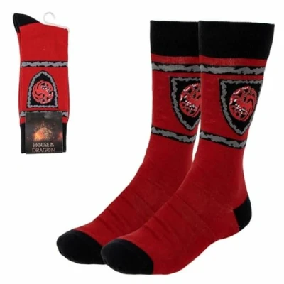 Afbeelding van Sokken House of Dragon Targaryen Rood Schoenmaat 35 41