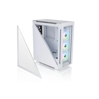 Afbeelding van Thermaltake Divider 500 TG Snow ARGB White Mid Tower ATX PC behuizing 4 x gehard 3 mm glazen zijdeel 4x stille 120 RGB ventilator wit