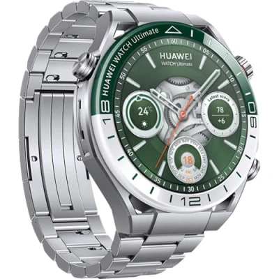 Afbeelding van HUAWEI WATCH Ultieme Smartwatches, op zirkonium gebaseerd vloeibaar metaal, ECG analyse, golfbaanmodus, offline contourkaarten, 100 meter waterbestendigheid, batterijduur van twee weken, GPS, groen
