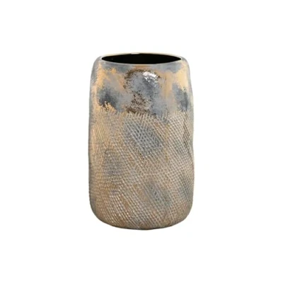 Afbeelding van Vaas Home ESPRIT Gouden Tweekleurig Keramiek Modern Verouderde afwerking 22 x 34 cm
