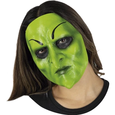 Afbeelding van Partychimp Gezichts Masker Knappe Heks Halloween voor bij Kostuum Volwassenen Latex One Size