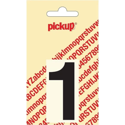 Afbeelding van Plakcijfer Helvetica 60 mm zwart 1