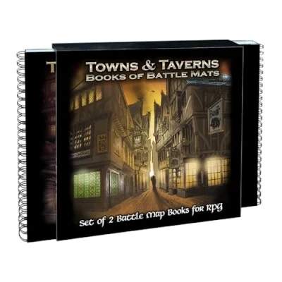 Afbeelding van Set of Battle Mats Towns &amp; Taverns RPG Engelstalig Loke