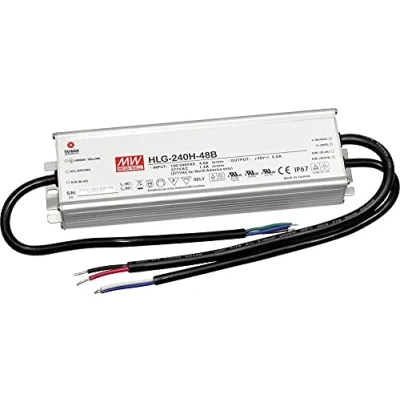 Afbeelding van Mean Well HLG 240H 48B LED driver, transformator Constante spanning, stroomsterkte 240 W 5 A 24 48 V/DC Dimbaar, PFC schakeling,