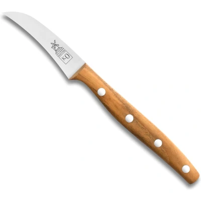 Afbeelding van Robert Herder K0 Aardappelschilmes Tourneermes RVS Gebogen Lemmet 7 cm Heft Abrikooshout