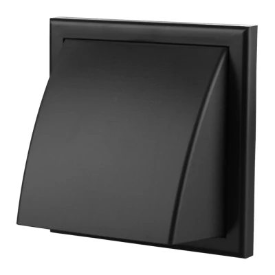 Afbeelding van Ventilatierooster met kap zwart 154 x mm Ø 150