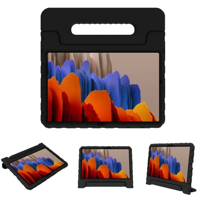 Afbeelding van Samsung Galaxy Tab S8 Plus Hoes: iMoshion Kidsproof Backcover met handvat Shockproof/Valbescherming Softcase,Backcover Zwart Siliconen En TPU