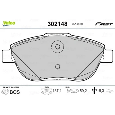 Afbeelding van Valeo Remblokset 302148