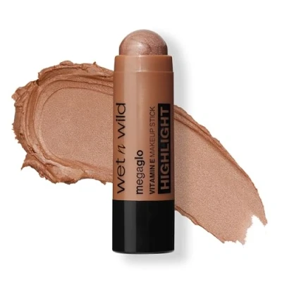 Afbeelding van Wet n Wild, Mega Glo Vitamin E Make up Stick, Multifunctionele Highlighter en Bronzer Stick voor Ogen, Wangen Lippen, met Opbouwbare Mengbare Formule, Desert Sands