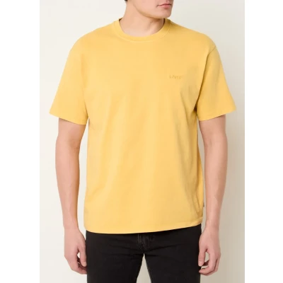 Afbeelding van Levi&#039;s heren T shirt met logoborduring in de kleur Geel, maat: S