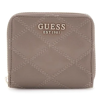 Afbeelding van GUESS Portemonnee Tamsin Small Zip Around Wallet Dark Taupe Bruine