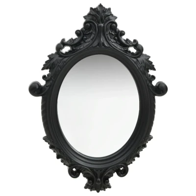 Afbeelding van vidaXL Wandspiegel kasteel stijl 56x76 cm zwart