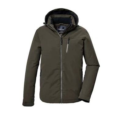 Afbeelding van G.I.G.A. DX Heren functionele jas/outdoorjas met afritsbare capuchon GW 64 MN JCKT, donker olijfgroen, 4XL, 42539 000