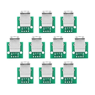 Afbeelding van 10 Stks USB Type B Female Socket Breakout Board 2,54 mm Pitch Adapter Connector DIP voor Industriële connectoren