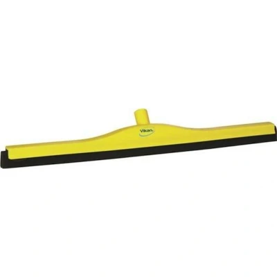 Afbeelding van Vikan Klassieke Vloertrekker Kop met vaste nek en Zwart Rubber 70cm Geel