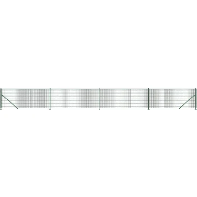 Afbeelding van vidaXL Draadgaashek met flens 0,8x10 m groen