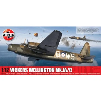 Afbeelding van 1:72 Airfix 08019A Vickers Wellington Mk.IA/C Plane Plastic Modelbouwpakket