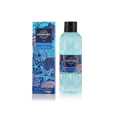 Afbeelding van MARMARA Beauty Eau de Cologne Ocean 300 ml 80 alcohol verfrissende geur voor vrouwen en heren geurwater verfrist koelt EDC kalmerend Keuls water