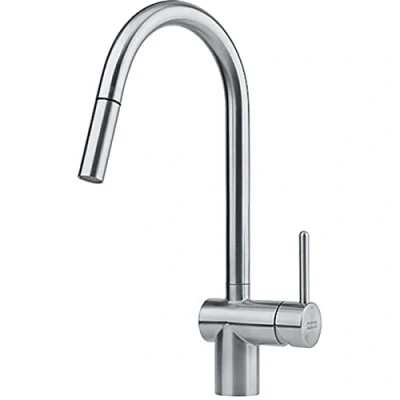 Afbeelding van Franke Aanrecht kraan met vaste uitloop Leda Neo Pull Out Stainless steel 115.0590.047, Grijs