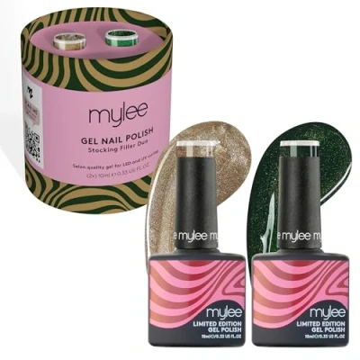 Afbeelding van Mylee Gel Nagellak Set 2x10ml [Stocking Filler] Rockin&#039; Around Collection UV/LED Soak Off Nail Art, Langdurig, Manicure en Pedicure, Professioneel, Salon &amp; Thuisgebruik [Kerstmis 2024]