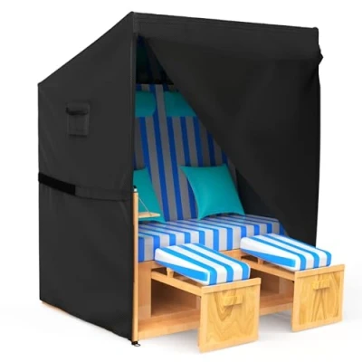 Afbeelding van Armorget beschermhoes voor strandkorf, winterbestendig, 135 x 105 175/140 cm, 600D Oxford met waterdichte ritssluitingen, trekkoorden, klittenbandsluitingen, ventilatieopeningen