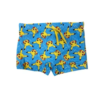 Afbeelding van Fashion UK Officieel Pokemon kostuum model Pikachu. Zwemshorts van polyester. voor kinderen., Lichtblauw, 8 Jaar