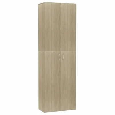 Afbeelding van Kantoorkast 60x32x190 cm bewerkt hout sonoma eikenkleurig