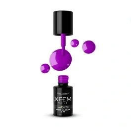 Afbeelding van XFEM Paars UV/LED Hybrid Gellak 6ml. #0116 Glanzend Gel nagellak