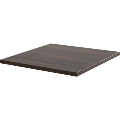 Afbeelding van Oviala Vierkant gelamineerd tafelblad 60 x cm donker hout